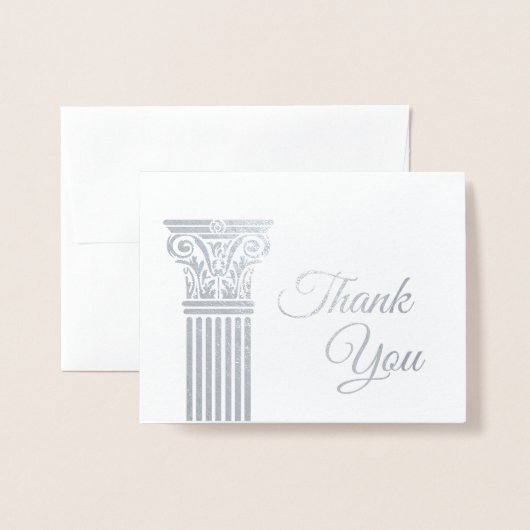 Voeg je Logo Silver Foil toe Dank je wel kaarten | (Voorkant met envelop)