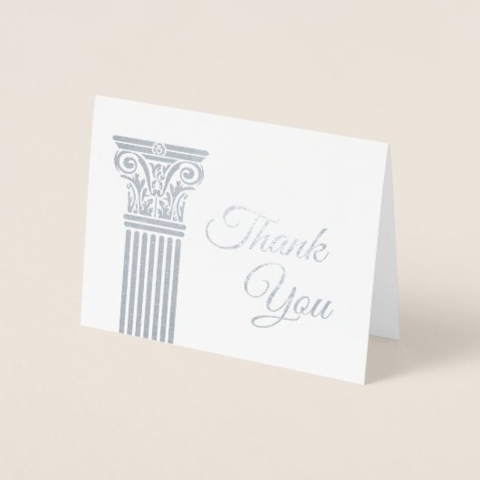 Voeg je Logo Silver Foil toe Dank je wel kaarten | (Voorkant)