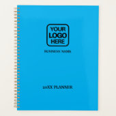 Voeg je Logo Simple Modern Professional Sky Blue t Planner (Voorkant)