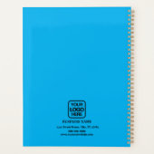 Voeg je Logo Simple Modern Professional Sky Blue t Planner (Achterkant)