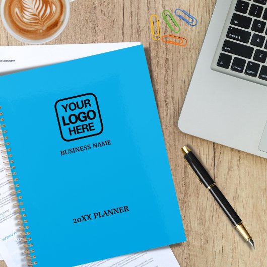 Voeg je Logo Simple Modern Professional Sky Blue t Planner