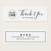 Voeg je Logo sociale media toe Dank je Mini Visitekaartjes (Voorkant /achterkant)