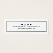 Voeg je Logo sociale media toe Dank je Mini Visitekaartjes (Achterkant)