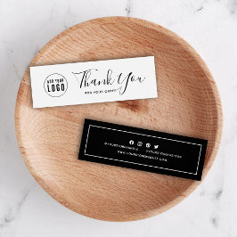 Voeg je Logo sociale media toe Dank je Mini Visitekaartjes