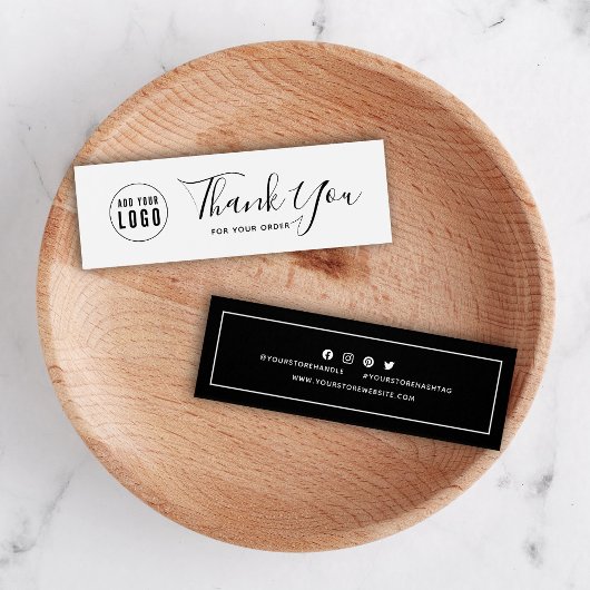 Voeg je Logo sociale media toe Dank je Mini Visitekaartjes