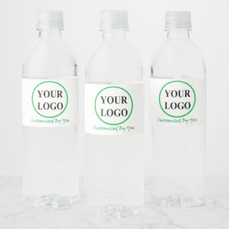 VOEG JE LOGO TOE AAN Beach Weddings Business Waterfles Etiket