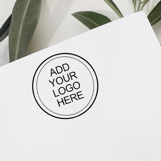 Voeg Je Logo Toe Aangepast Rubberstempel