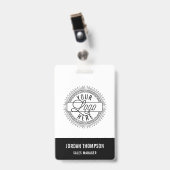Voeg je Logo toe | Aangepaste naam Badge (Front with Clip)