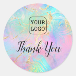 Voeg je logo toe Bedankt Ronde Sticker