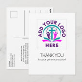 VOEG JE LOGO TOE Dank je Briefkaart (Voorkant / Achterkant)