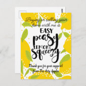 voeg je logo toe dank je cadeautje briefkaart (Voorkant / Achterkant)