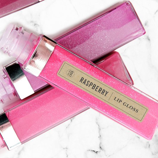 Voeg je Logo toe Donkergrijs Border Bold Kraft pro Labels