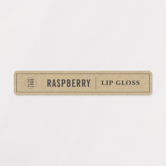 Voeg je Logo toe Donkergrijs Border Bold Kraft pro Labels (Design 1)