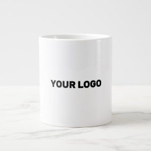 Voeg je logo toe in een grote koffiekop