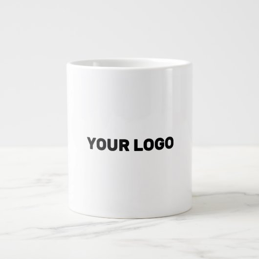 Voeg je logo toe in een grote koffiekop (Voorkant)