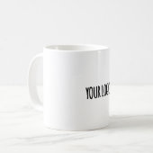 Voeg je logo toe in een witte mok (Voorkant links)
