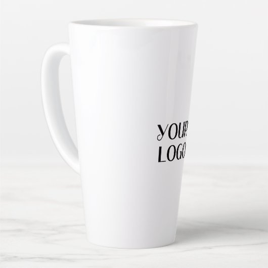 Voeg je logo toe in een witte mok (Linkerhoek)