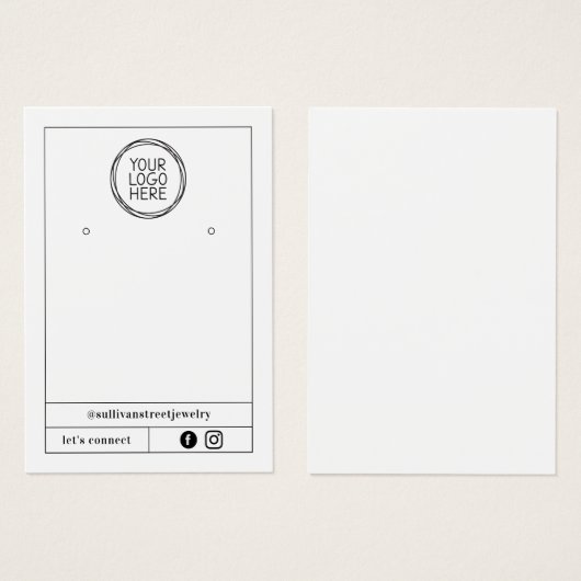 Voeg je Logo toe | Kaart voor juweliersweergave (Voorkant /achterkant)