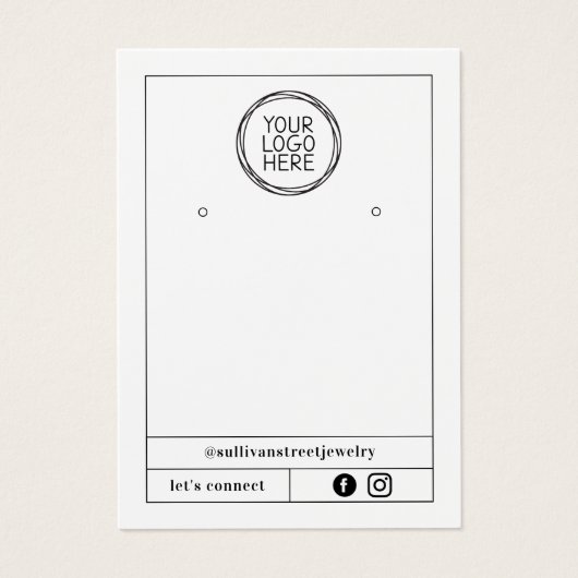 Voeg je Logo toe | Kaart voor juweliersweergave (Voorkant)