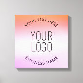 Voeg je Logo toe | Kleurrijke Zonsondergang Gradië Canvas Afdruk (Voorkant)