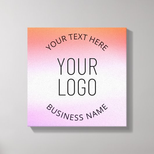 Voeg je Logo toe | Kleurrijke Zonsondergang Gradië Canvas Afdruk (Voorkant)