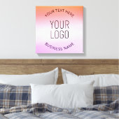 Voeg je Logo toe | Kleurrijke Zonsondergang Gradië Canvas Afdruk (Insitu (Slaapkamer))