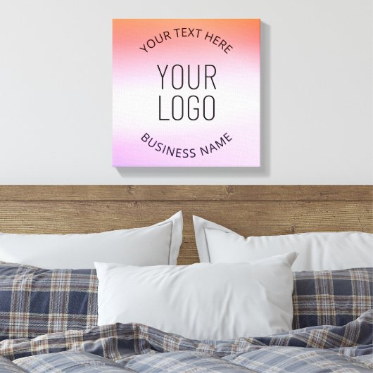 Voeg je Logo toe | Kleurrijke Zonsondergang Gradië Canvas Afdruk (Insitu (Slaapkamer))