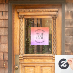 Voeg je Logo toe   Kleurrijke Zonsondergang Gradië Raamsticker