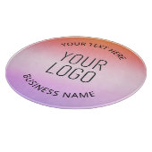 Voeg je Logo toe | Kleurrijke Zonsondergang Gradië Snijplank (Hoek)