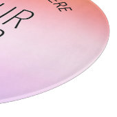 Voeg je Logo toe | Kleurrijke Zonsondergang Gradië Snijplank (Hoek)