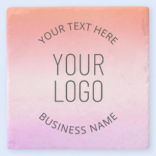 Voeg je Logo toe   Kleurrijke Zonsondergang Gradië Stenen Onderzetter