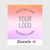 Voeg je Logo toe | Kleurrijke Zonsondergang Gradië Sticker (Vel)