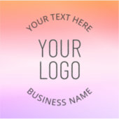 Voeg je Logo toe | Kleurrijke Zonsondergang Gradië Sticker (Voorkant)