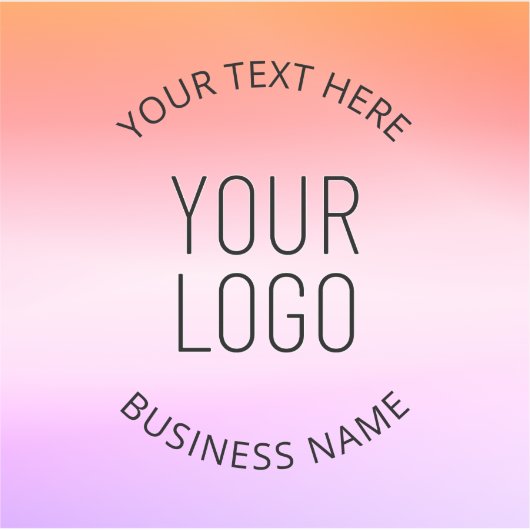 Voeg je Logo toe | Kleurrijke Zonsondergang Gradië Sticker (Voorkant)