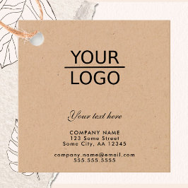 Voeg je Logo toe met Aangepaste tekstepromotieteke Bedankjes Labels