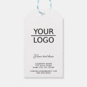 Voeg je Logo toe met Aangepaste tekstepromotieteke Cadeaulabel (Achterkant)