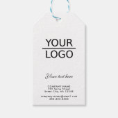 Voeg je Logo toe met Aangepaste tekstepromotieteke Cadeaulabel (Voorkant)