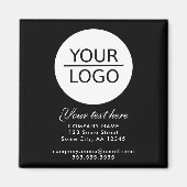 Voeg je Logo toe met Aangepaste tekstpromotie zwar Magneet (Voorkant)