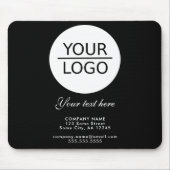 Voeg je Logo toe met Aangepaste tekstpromotie zwar Muismat (Voorkant)