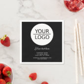 Voeg je Logo toe met Aangepaste tekstpromotie zwar Servet (Insitu)