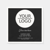 Voeg je Logo toe met Aangepaste tekstpromotie zwar Servet (Voorkant)