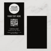 Voeg je Logo toe met Aangepaste tekstpromotie zwar Visitekaartje (Voorkant / Achterkant)