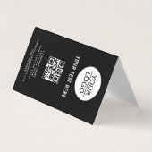 Voeg je Logo toe met Aangepaste tekstpromotie zwar Visitekaartje (Voorkant)