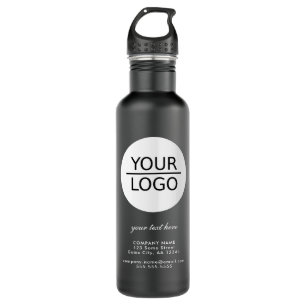Voeg je Logo toe met Aangepaste tekstpromotie zwar Waterfles