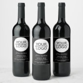Voeg je Logo toe met Aangepaste tekstpromotie zwar Wijn Etiket (Flessen)
