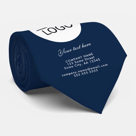 Voeg je Logo toe met Aangepaste tekstpromotiemaand Stropdas (Opgerold)