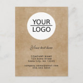 Voeg je Logo toe met Aangepaste tekstpromotiemetho Briefkaart (Voorkant)