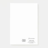 Voeg je Logo toe met Aangepaste tekstpromotiepost Post-it® Notes (Voorkant)