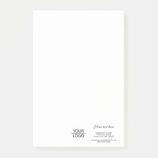 Voeg je Logo toe met Aangepaste tekstpromotiepost Post-it® Notes (Voorkant)