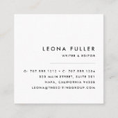 Voeg je Logo toe | Modern Black, White en Grey Vierkante Visitekaartje (Voorkant)